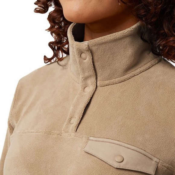 NWoT 32 Degrees Women Midweight Snap Arctic Fleece Olive Beige  Sz S $70 WWW026 - Picture 4 of 5